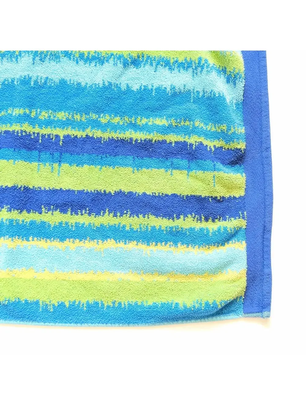 Vintage Beach Towel with Colorful Striped Zig Zag Pattern